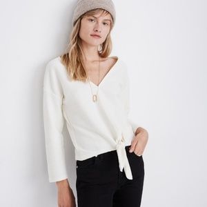 NWT Madewell Long Sleeve V Neck Blouse Small